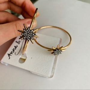 Star hoop earrings